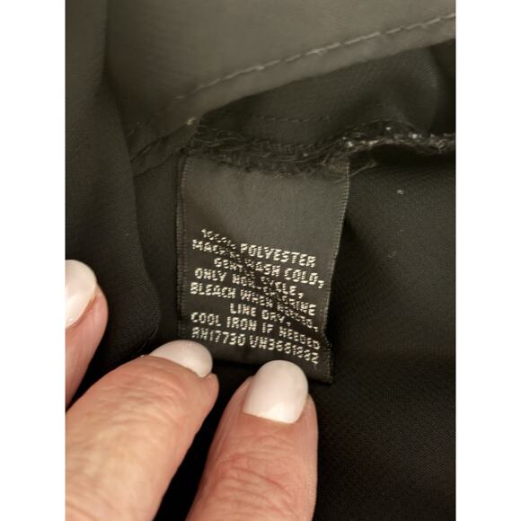 mossimo stretch black ruffle sleeveless tank top large - Picture 6 of 6